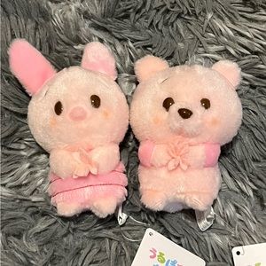 🌸 RETIRED! Disney Plush Pooh Piglet Plush SAKURA 2023 Disney Store Japan